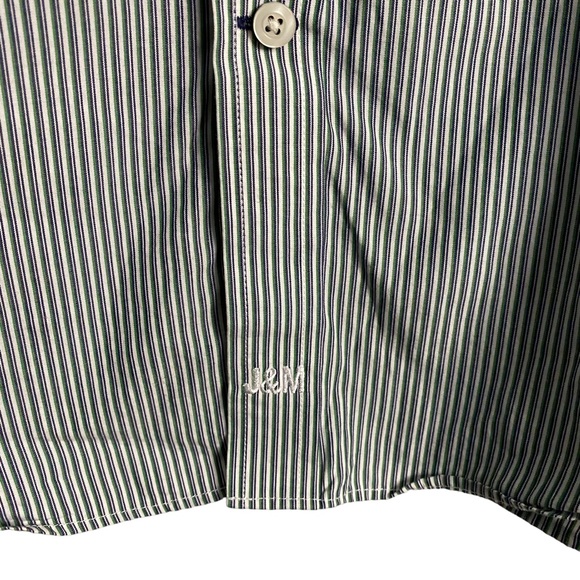 Johnston & Murphy Men's Tailored Fit Striped Button-Down Shirt - Picture 4 of 8